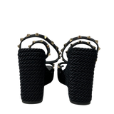 Braided Platform Wedge Black 39