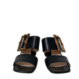 Bamboo Accent Leather Sandals 39.5