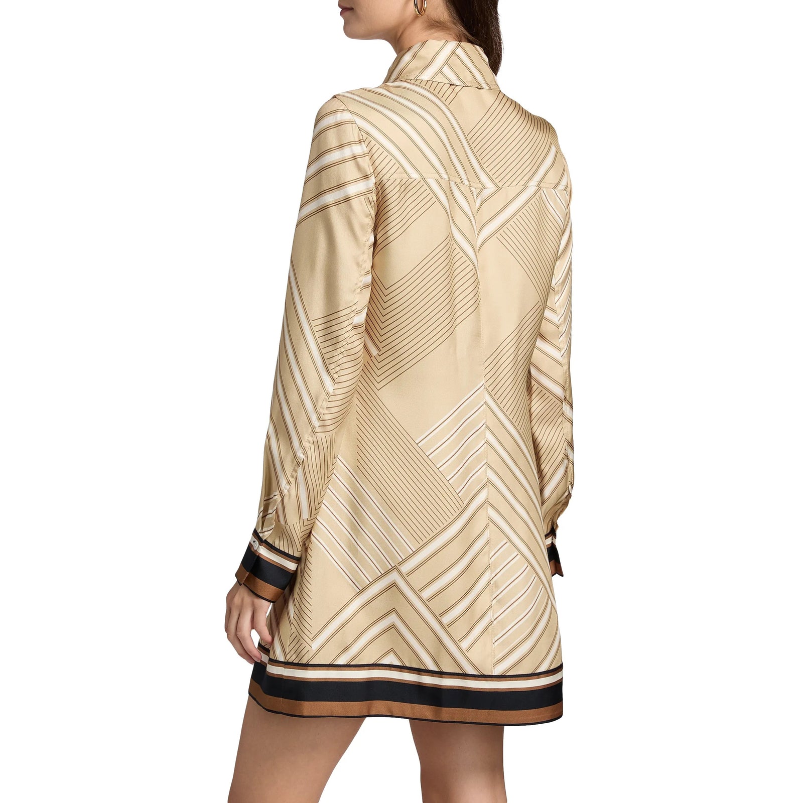 Pryce Striped Silk-Blend Shirtdress