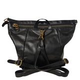 Black Leather Crossbody Bag/Backpack