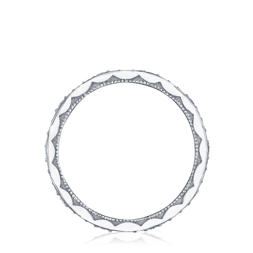 Platinum Sculpted Crescent Marquise Design Diamond Wedding Band