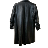 Black Vegan Leather Coat