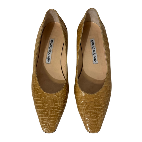 Yellow Point Toe Flats 7