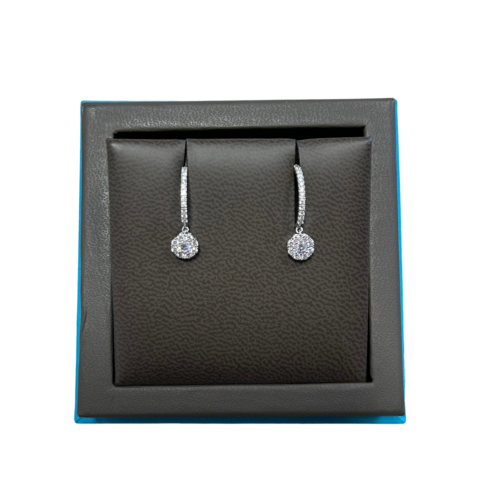 White Gold Diamond Drop Earrings