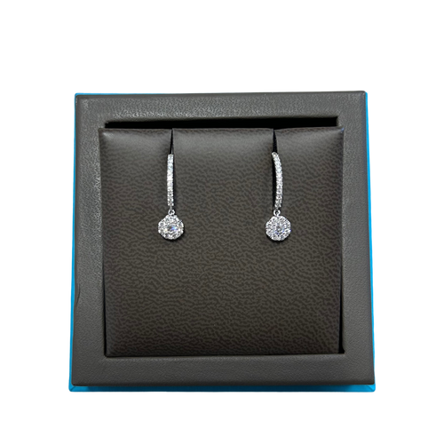 White Gold Diamond Drop Earrings