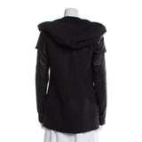 Vena Leather Wool Coat