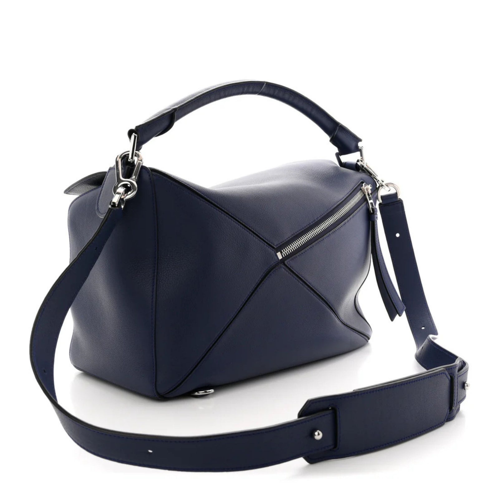 Calfskin Puzzle Bag Navy