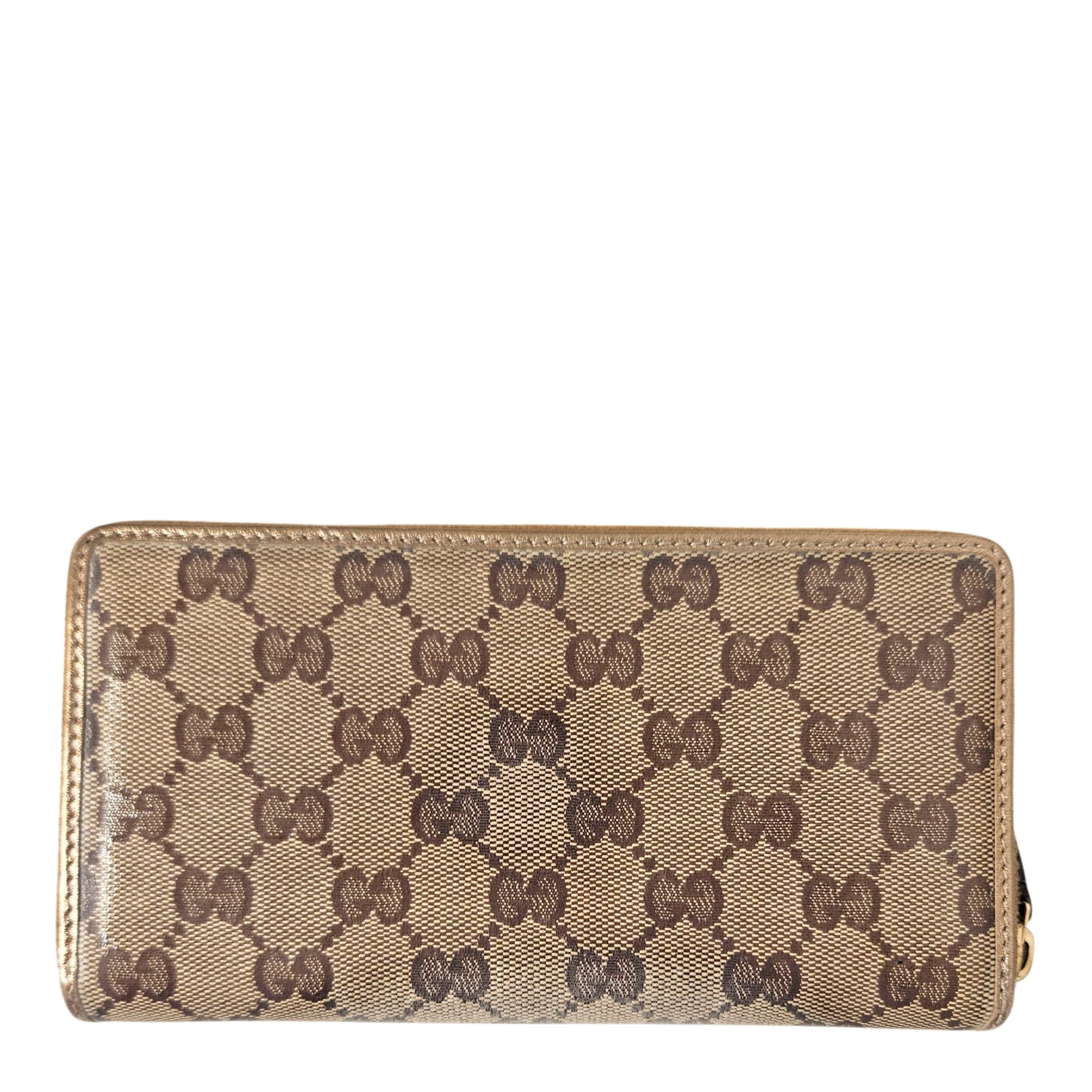 GG Canvas Zip Around Wallet