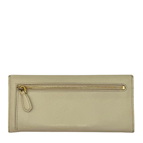 Saffiano Metal Long Wallet Cera Beige