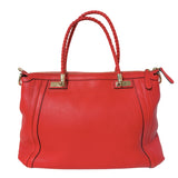 Pebbled Calfskin Bella Top Handle Red