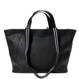 Black Large Leather Tote Bag
