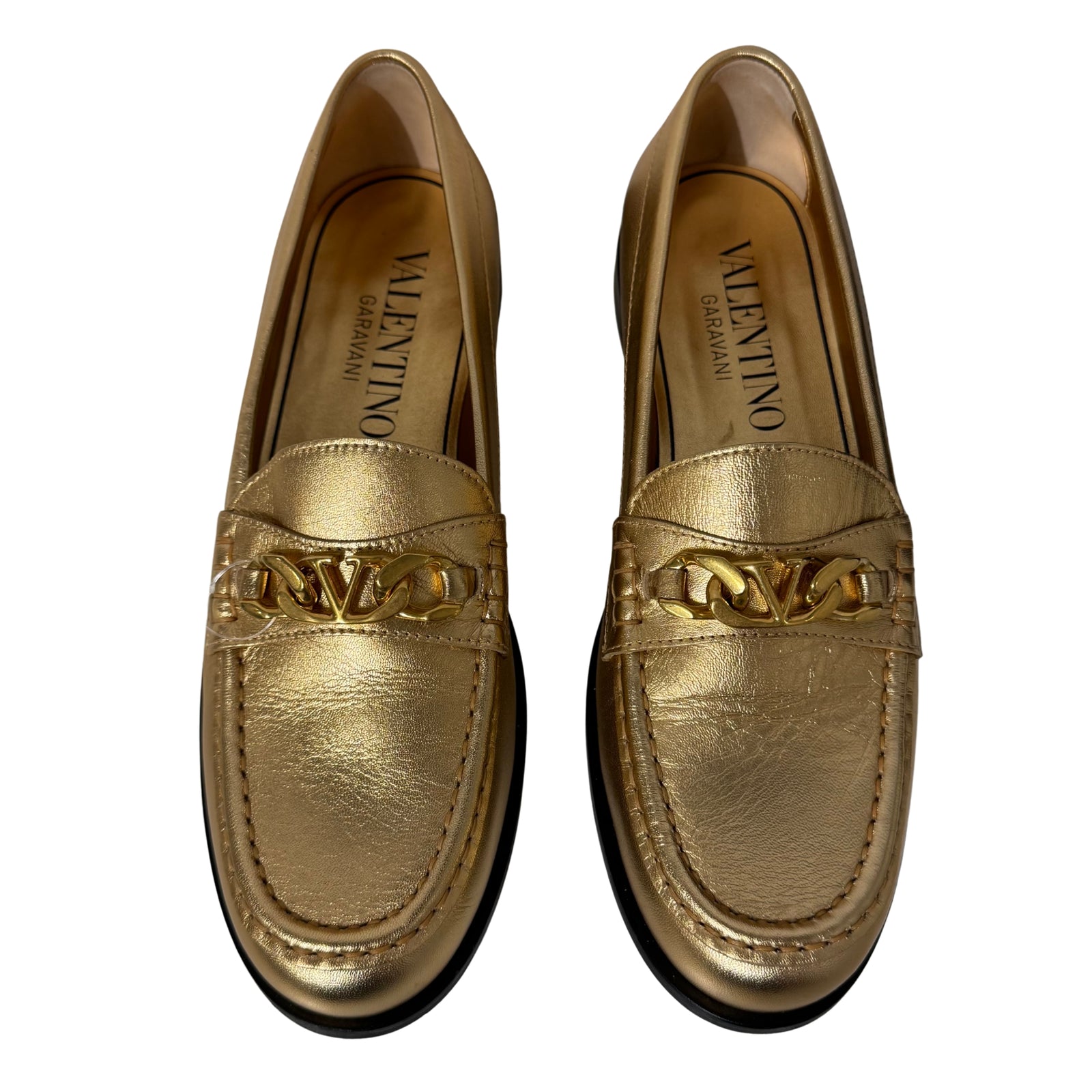 Gold Loafers 40