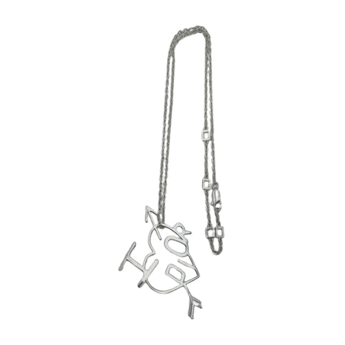 'I Love Dior' Silver Heart Necklace