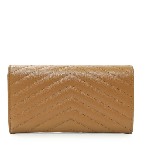 Grain De Poudre Matelasse Chevron Monogram Flap Wallet