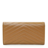 Grain De Poudre Matelasse Chevron Monogram Flap Wallet