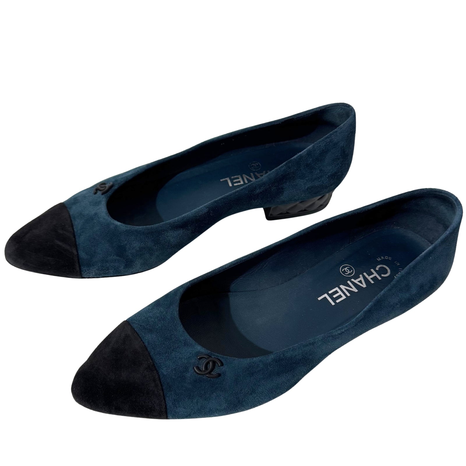Navy Velvet Shoes 38