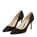 Romy 85 Pointed Pumps in Black Suede 41.5