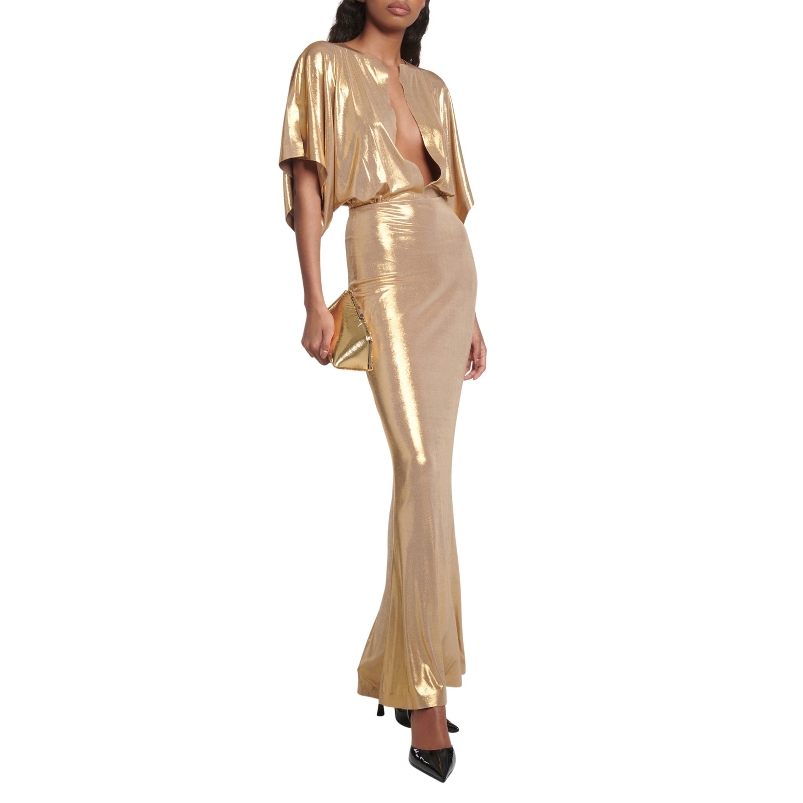 Obie Metallic Jersey Maxi