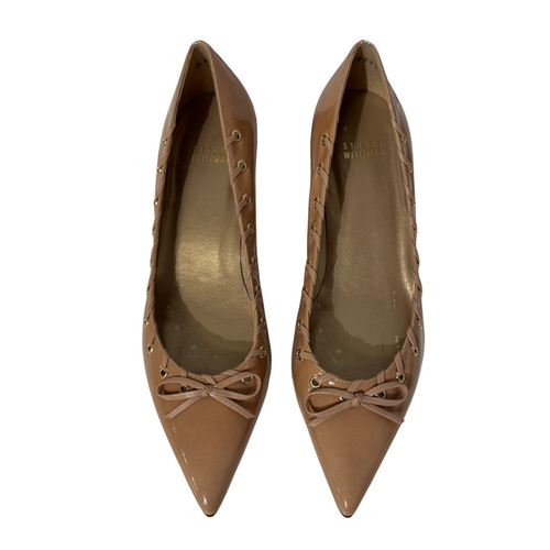 Beige Patent Heels 8.5