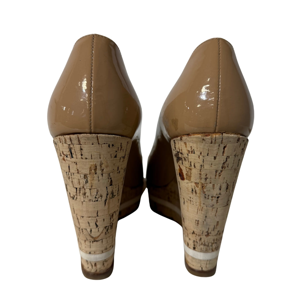 Nude Patent Wedges 35