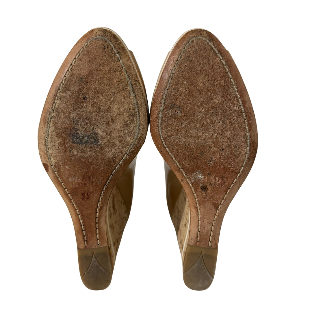 Nude Patent Wedges 35