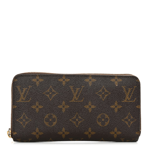 Grain De Poudre Matelasse Chevron Monogram Zip Around Wallet Grey