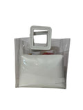 Clear Tote w Multi-Color Removable Compartment