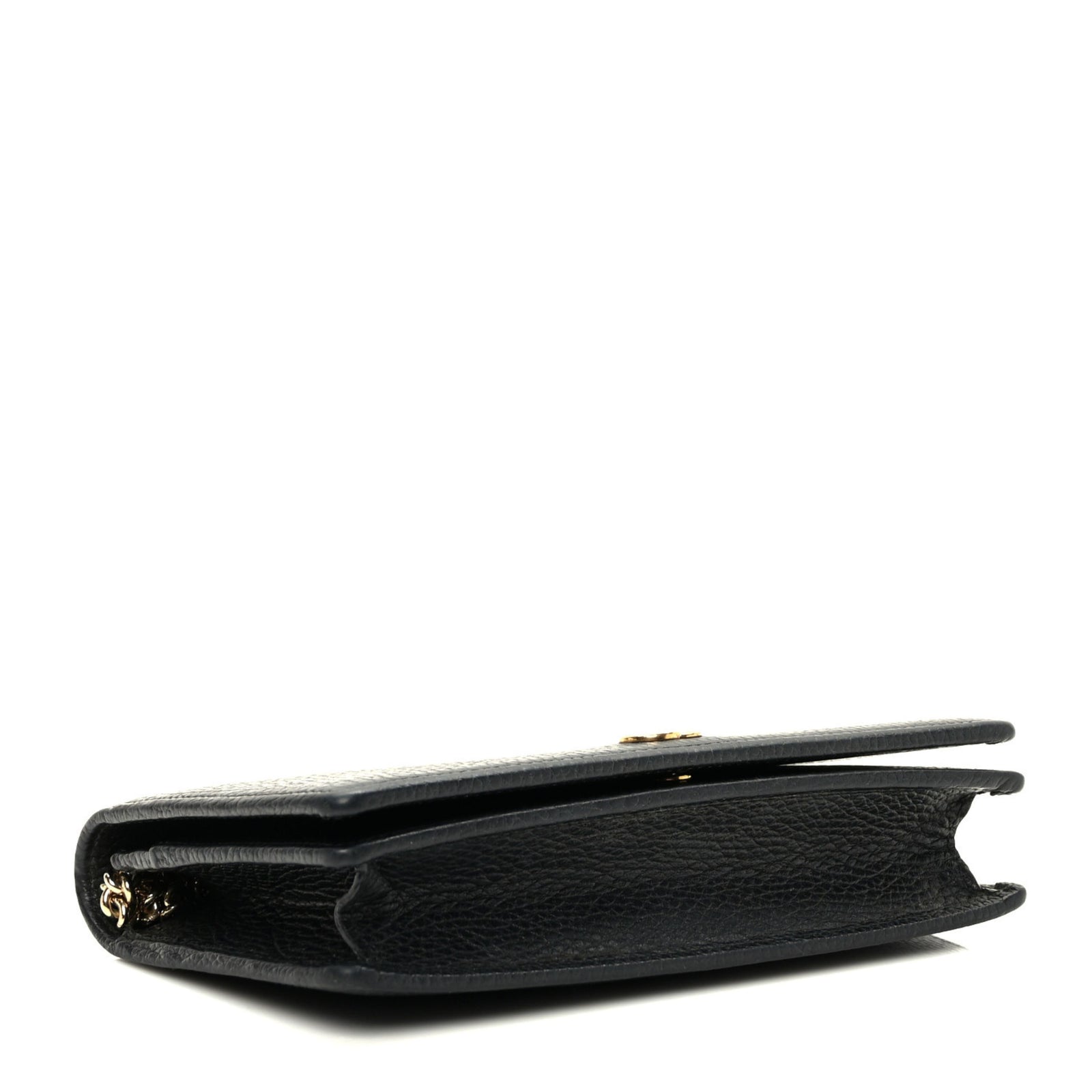 Calfskin Mini GG Marmont Chain Wallet Black