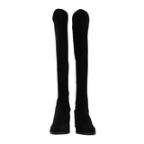 Black Suede 5050 Over the Knee Boot 36