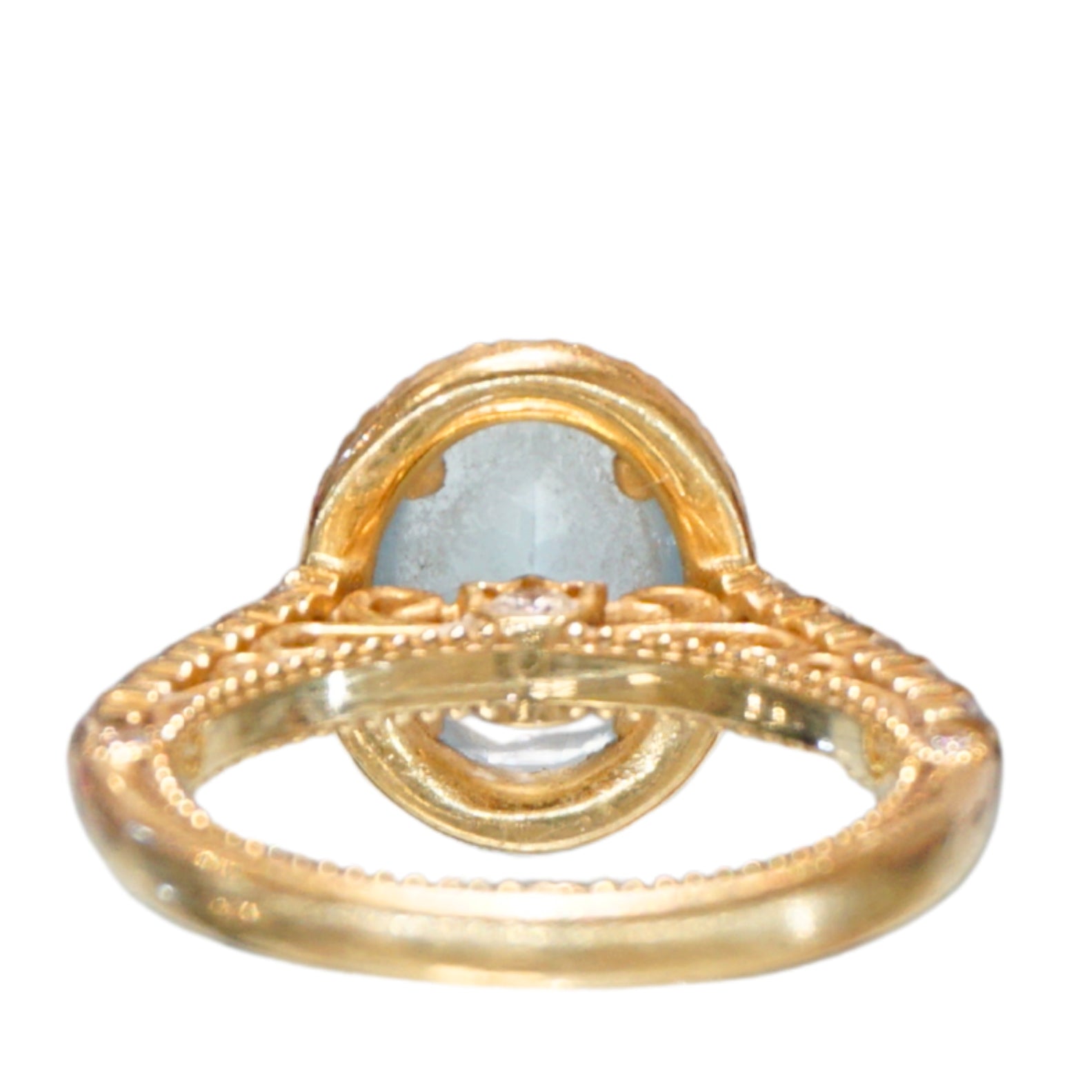 18K Yellow Gold Aquamarine Ring