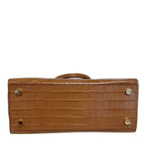 Selma Embossed Croc Leather Bag