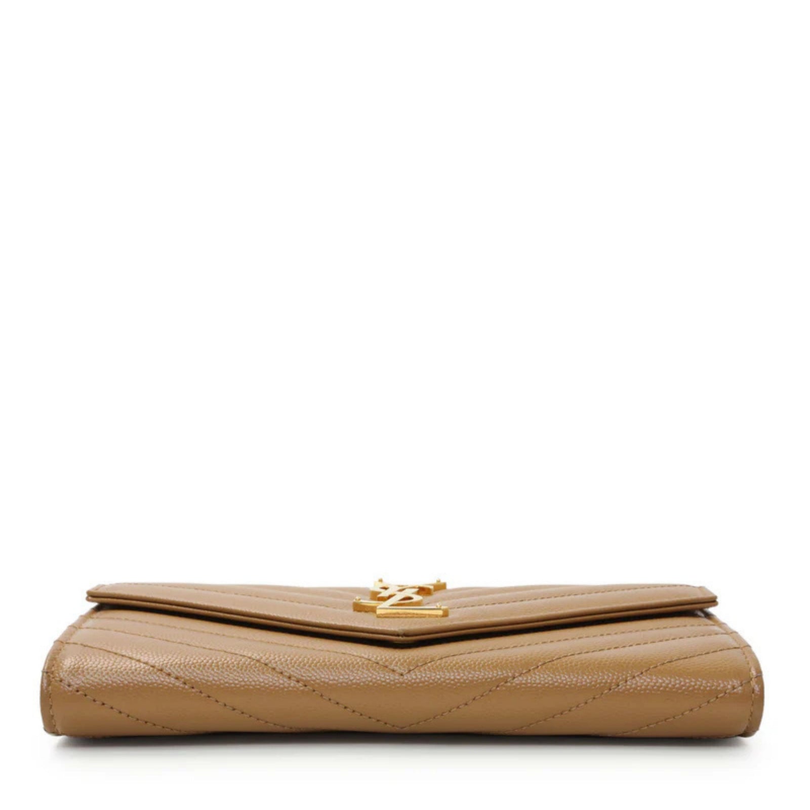 Grain De Poudre Matelasse Chevron Monogram Flap Wallet
