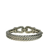18K Gold & Silver Twisted Cable Diamond