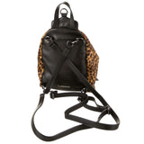 Leather Trim Calf Hair Backpack