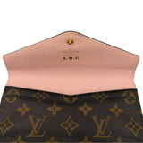 Monogram Josephine Wallet in Rose Ballerine