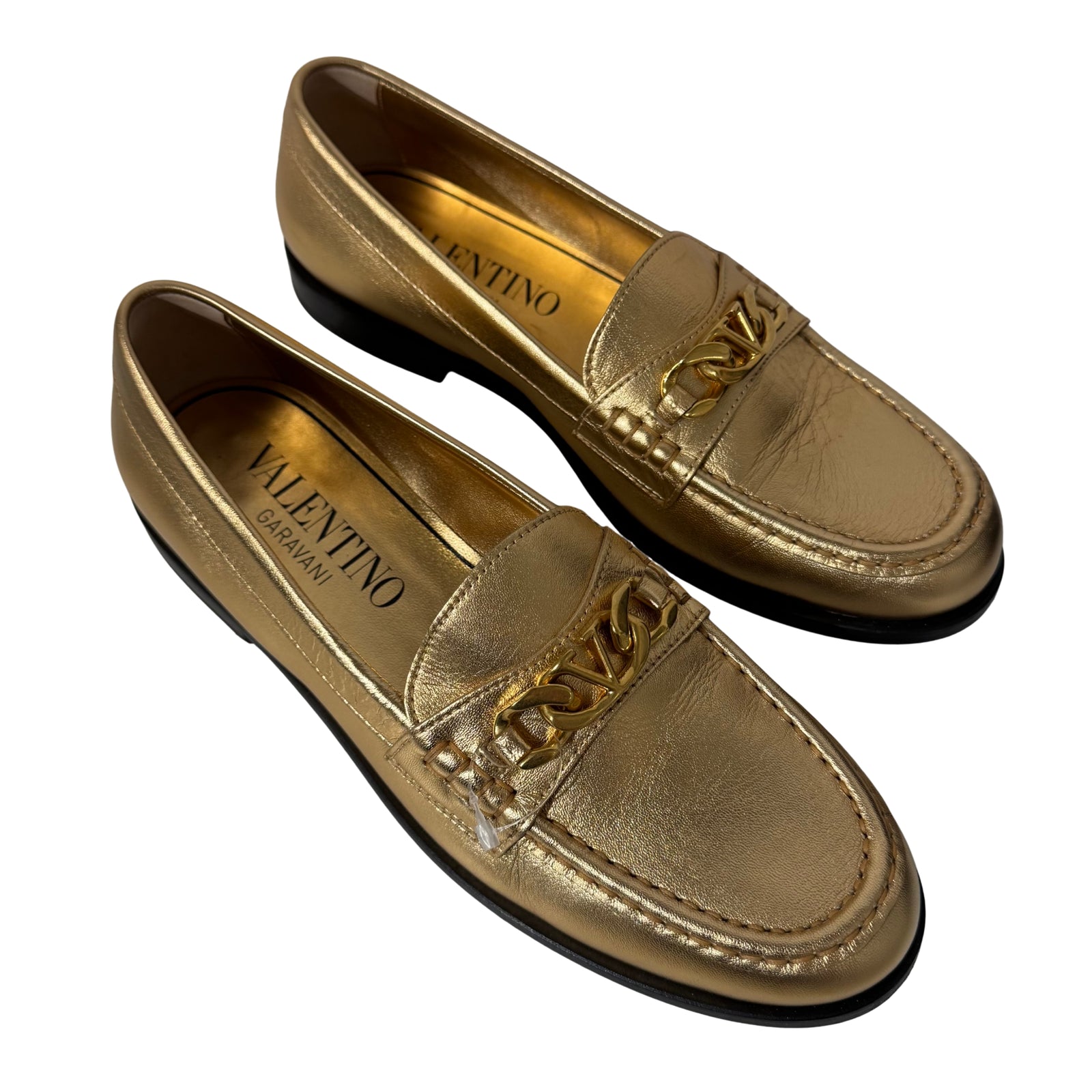 Gold Loafers 40