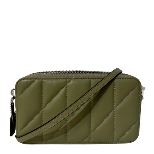Green Kira Quilted Crossbody Bag