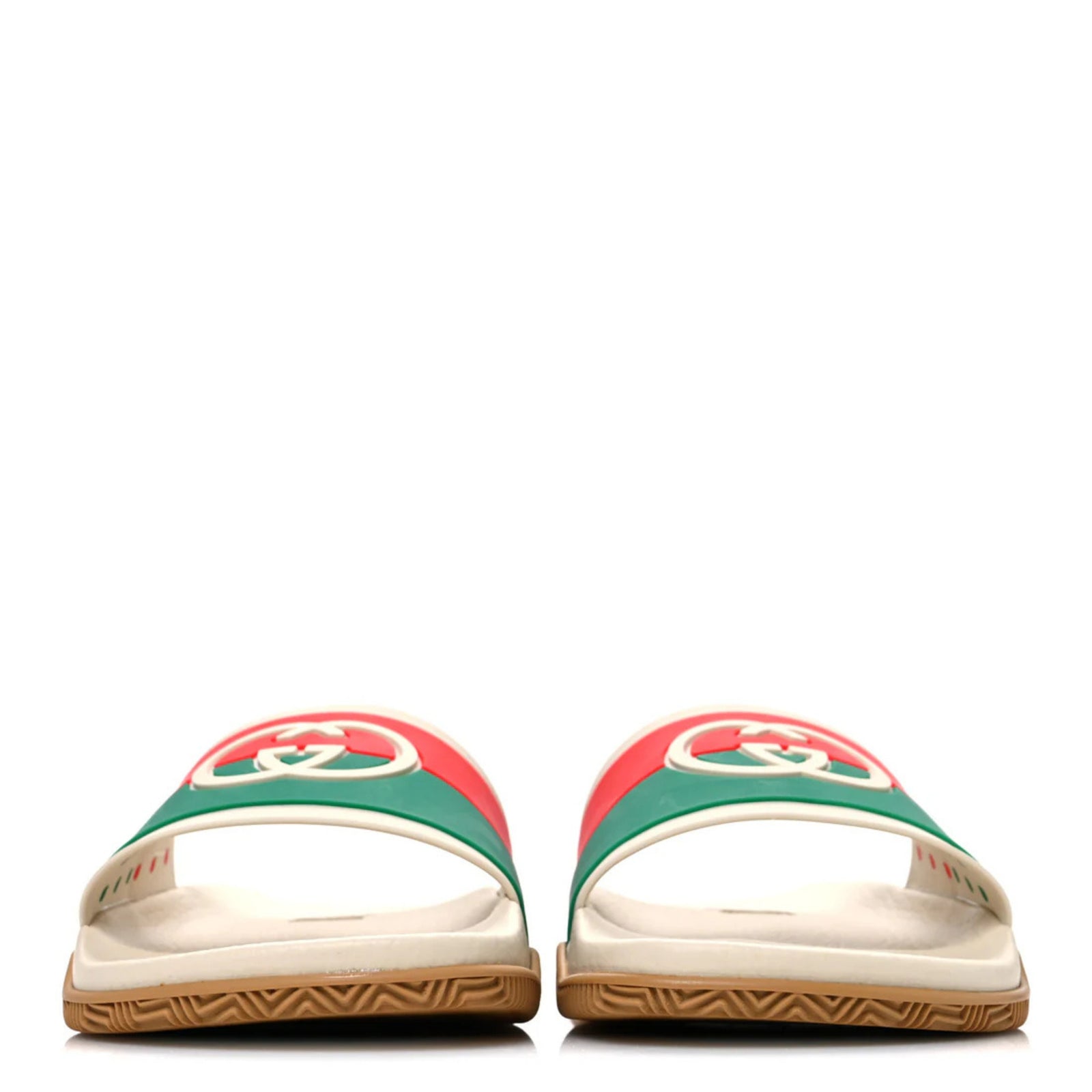 Rubber Web Mens Interlocking G Slide Sandals 8
