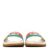 Rubber Web Mens Interlocking G Slide Sandals 8