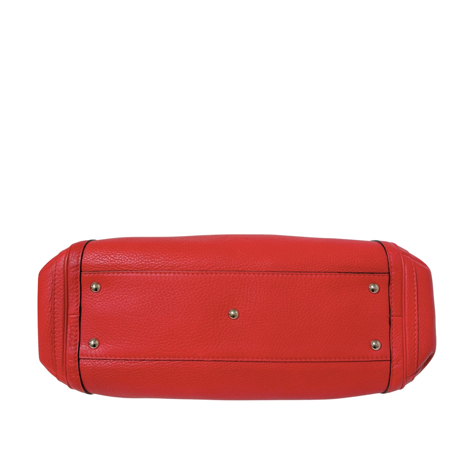 Pebbled Calfskin Bella Top Handle Red