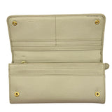 Saffiano Metal Long Wallet Cera Beige