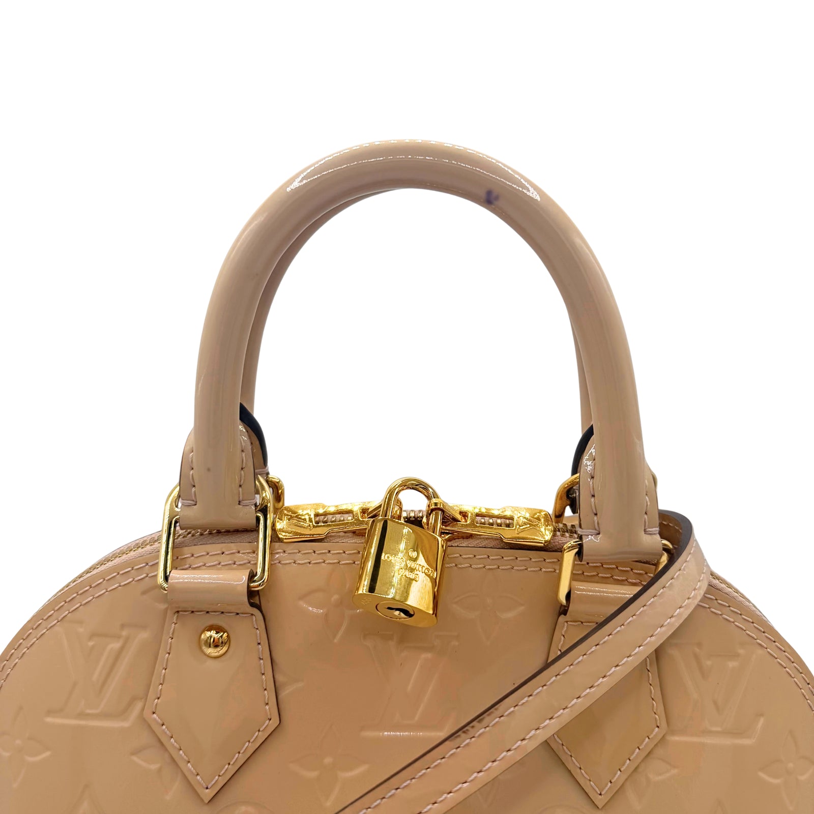 Citrine Monogram Vernis Alma BB Bag
