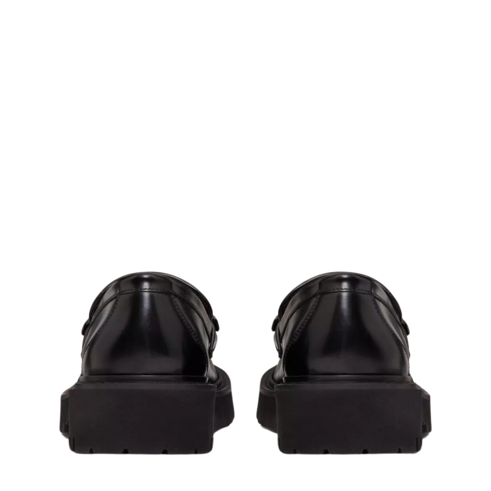 Black Calfskin VLogo Loafers - 40