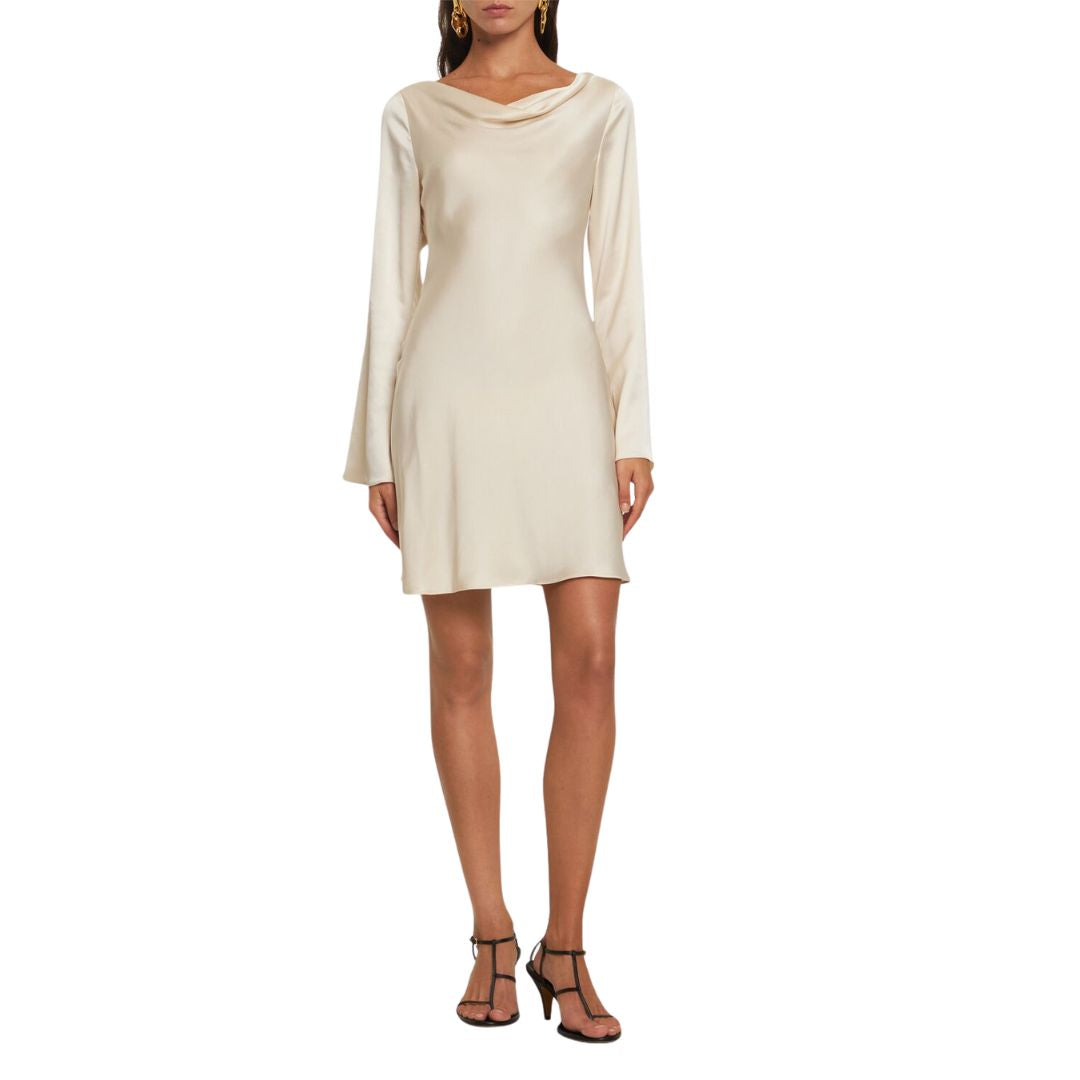 Almond Pike Satin Dress
