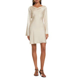 Almond Pike Satin Dress