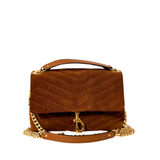 Brown Suede Crossbody Bag