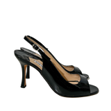 Black Peep Toe Heels 37
