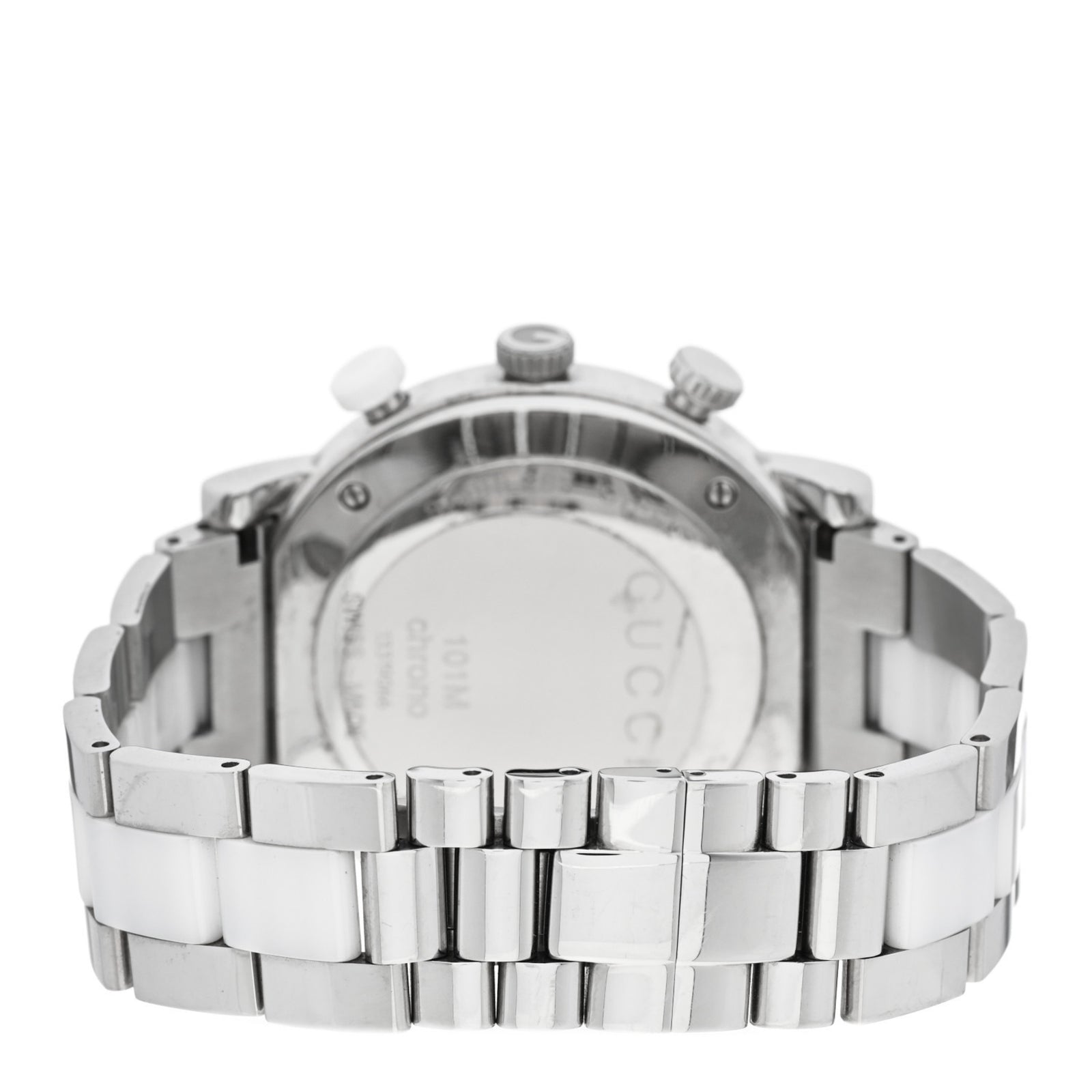 Stainless Steel Ceramic 44mm G-Chrono Chronograph Quartz Watch White