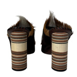 Phoenix Fur Mule Sandals 10.5