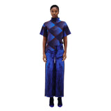 Zahra Wide Leg Pants in Electric Blue
